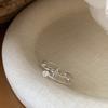 Slender tetragonal synthetic zircon double-layer S ring design sense does not fade index finger ring