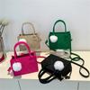 Modische Filzstoff Muster Schultertaschen Für Damen Kleine Henkel Achseltasche Clutch Luxuriöse Einfarbige Damen Handtasche 2026 Neu