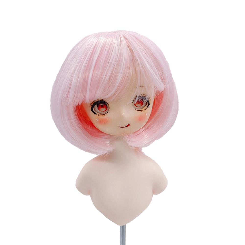 

Для ляльок BJD 1/3 22-23 см обхват голови коротке волосся високотемпературне волокно м який шовк ляльковий перук багатоколірні аксесуари для ляльок 03#