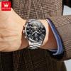 OLEVS Men's Watches Multifunctional Chronograph Flywheel Dial Original Wristwatch Moon Phase Waterproof Watches