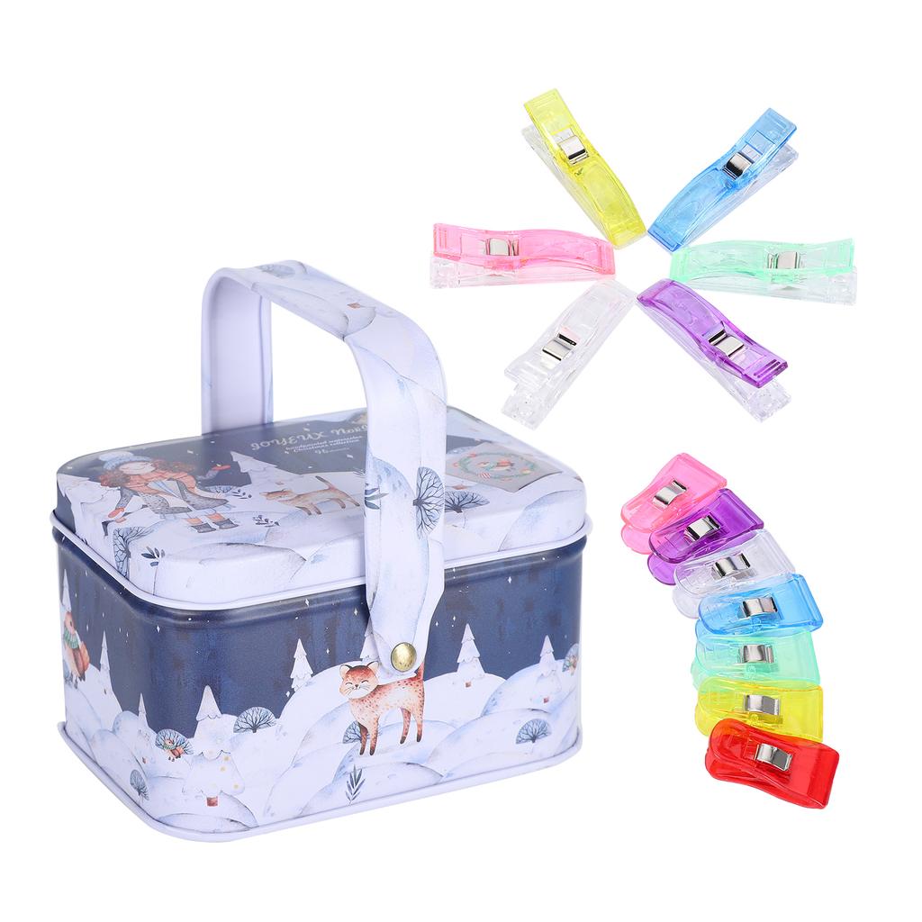 40 Stück Mini Stoffklammer Kunststoff Nähen Bunt Quilten Einfassen Handwerk Klemmen Werkzeug