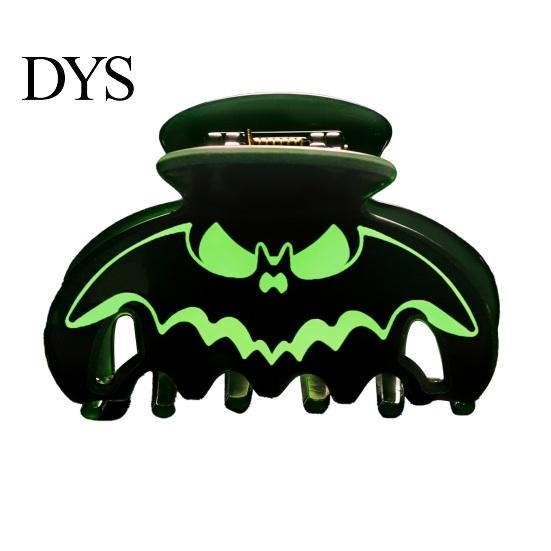 Luminous Ghost Shark Clips Halloween Hair Claw Clips, Pumpkin Pattern Acrylic Anti-slip Statement for Women Glow in The Dark Grippers Girls