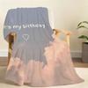 Es ist mein Geburtstag Decke Weiche Wohndecke für Zuhause Schlafzimmer Bett Sofa Picknick Reise Büro Ruhe Abdeckung Decke Geschenk