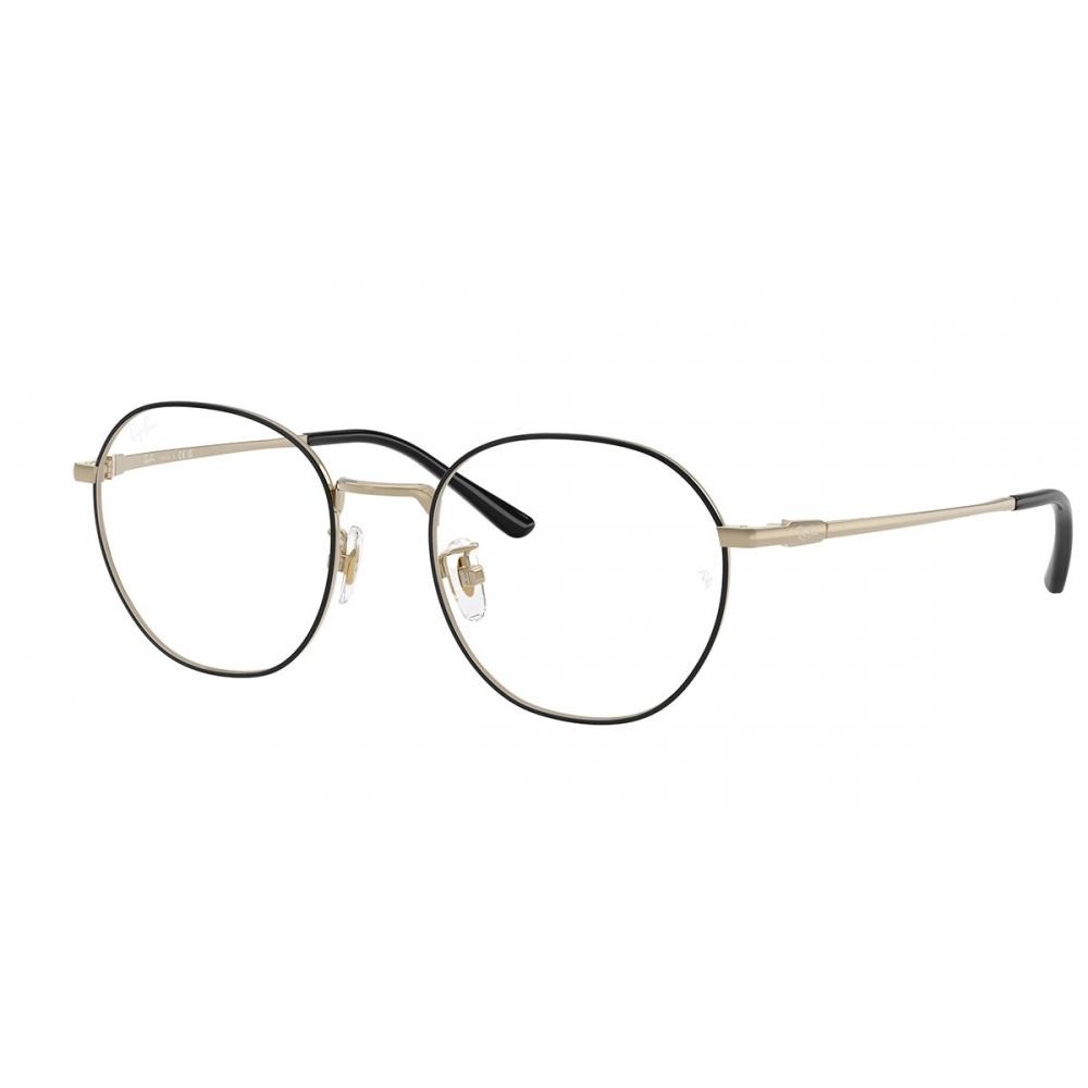 

Ray Ban Unisex Eyeglasses Rx8778d Asian Fit 1250 Black On Gold/52-19-145