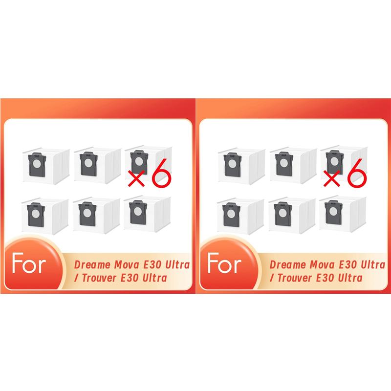 

12 Pcs Dust Bags For Dreame Mova E30 Ultra / Trouver E30 Ultra Sweeper Accessories Built To Last And Work Well