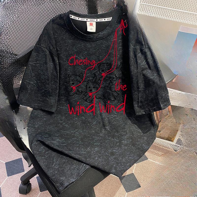 

Очень большая футболка с принтом и короткими рукавами 4XL чёрный