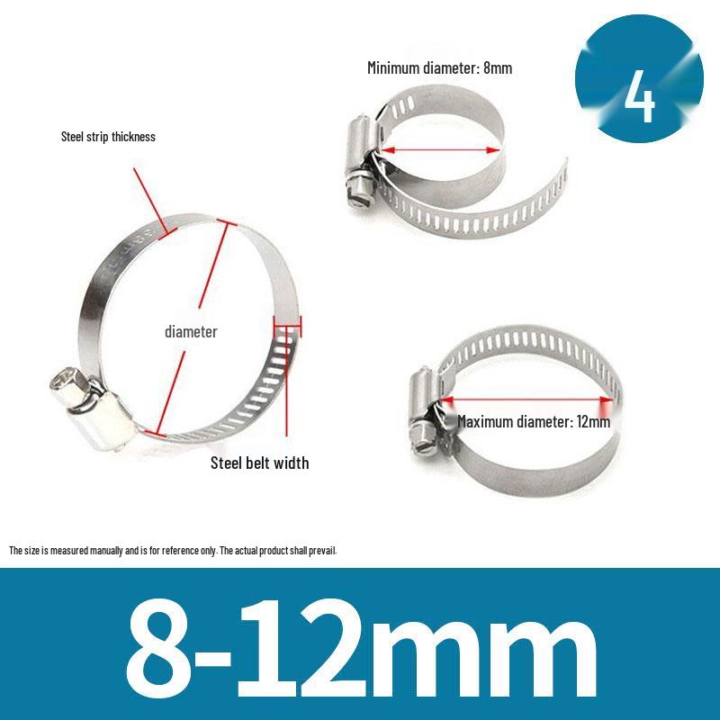 American Style 201 Stainless Steel Hose and Pipe Clamp for Ventilation and Communication Applications