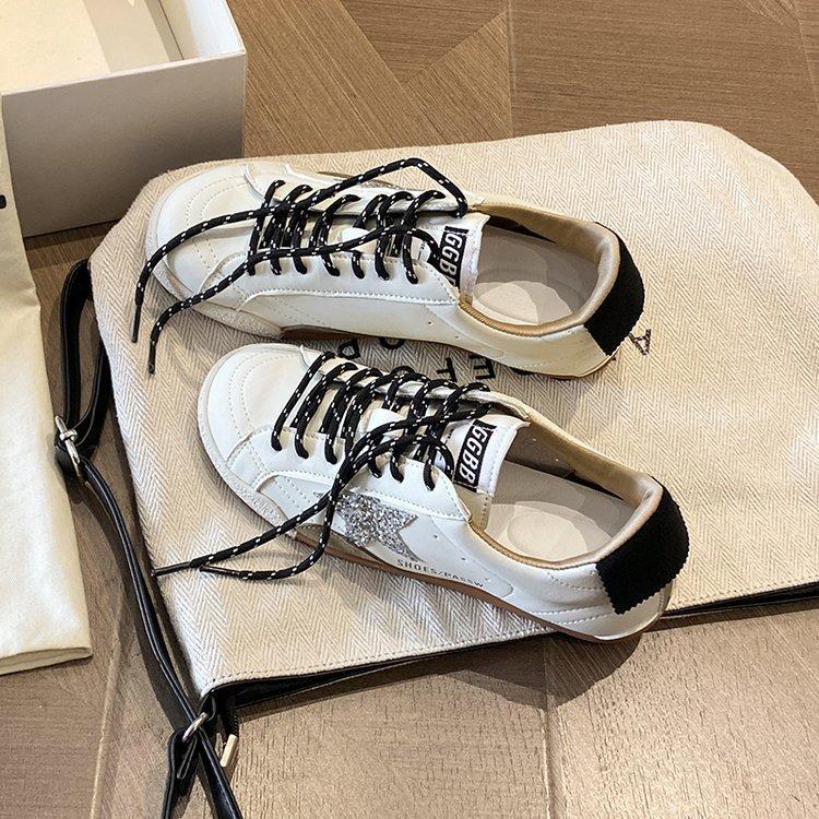Korean Inner Height Increase Star Board Shoes Women's 2025 Autumn New Versatile Retro Color Matching Casual Sports Little White Shoes