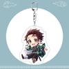 Anime Demon Slayer Keychain Acrylic Pendant Cartoon Accessory Dropshipping Support Custom Bulk Order Gift for Fans