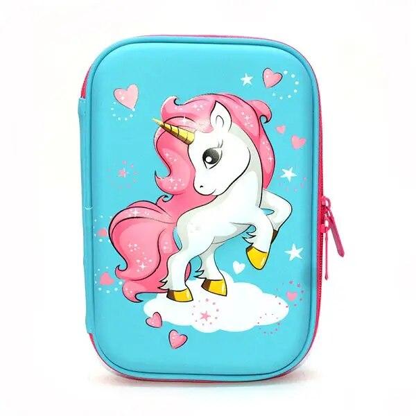 Kawaii Unicorn Pens Flamingo Pencil Case Pencil Case Creative Pencil Bag Girl Learning Supplies Stationery  Toy Storage