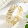 Gioielli Hawaiani Rame Placcato Oro 14k Spessore 3MM 5 Pezzi Per Set, Bracciale Hawaiano per Donne Festa