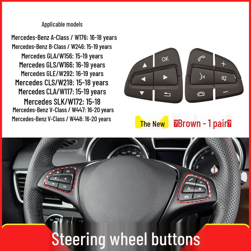 

Compatible with Mercedes-Benz ML, GL, GLE, GLS Class W166/W292 Steering Wheel Multifunction Switch Buttons