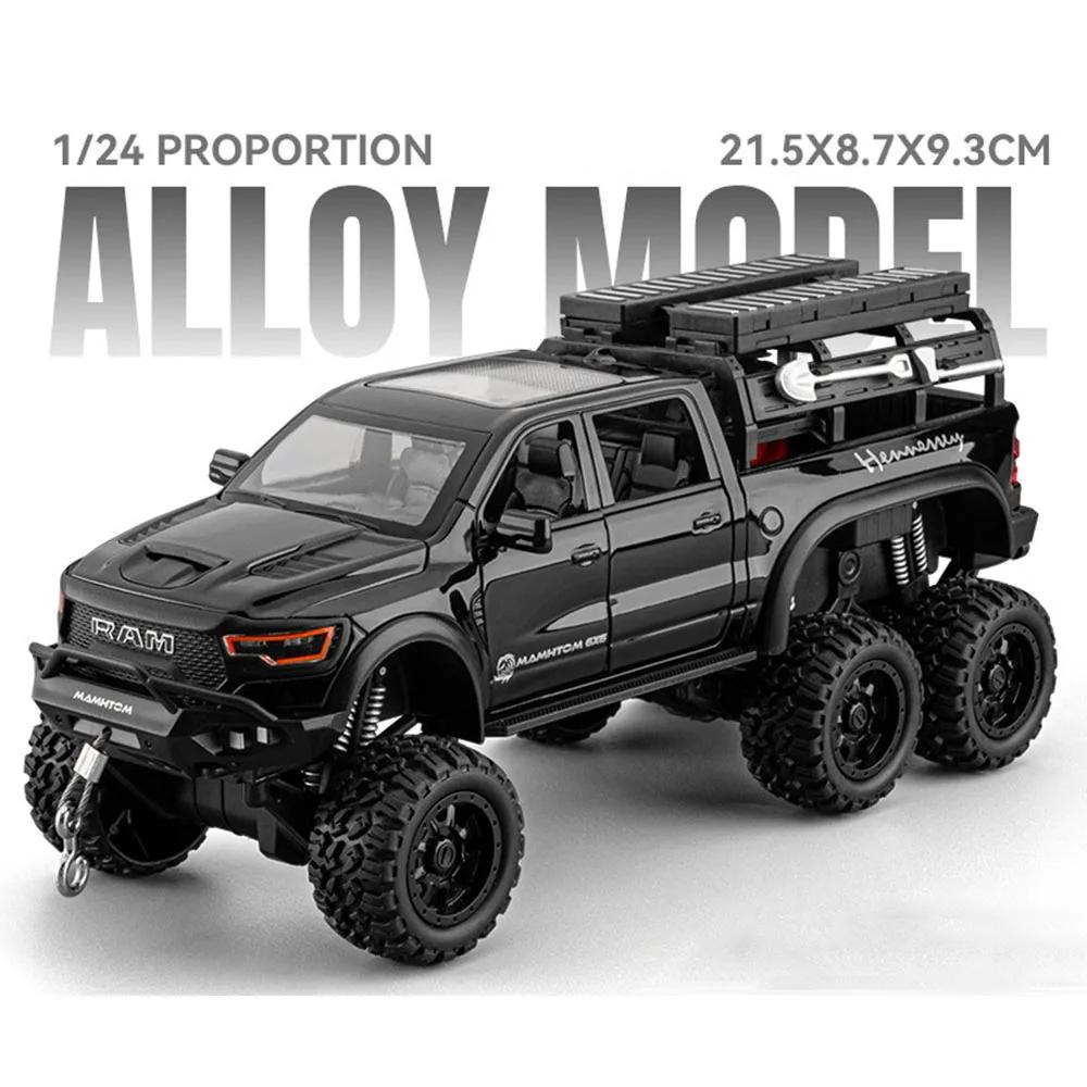 1:24 Challenger SRT Hellcat Polizeiauto Mammoth Charger 1970 Legierung Diecast Spielzeug Miniaturmodell Türen Öffnen Ton Licht Jungen Geschenk