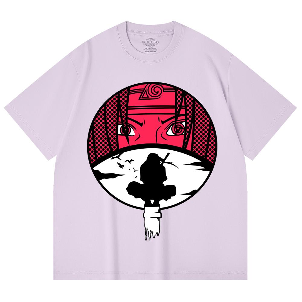 230 Gsm 100% Cotton Naruto V8 Itachi Print Unisex Heavy Cotton T Shirt