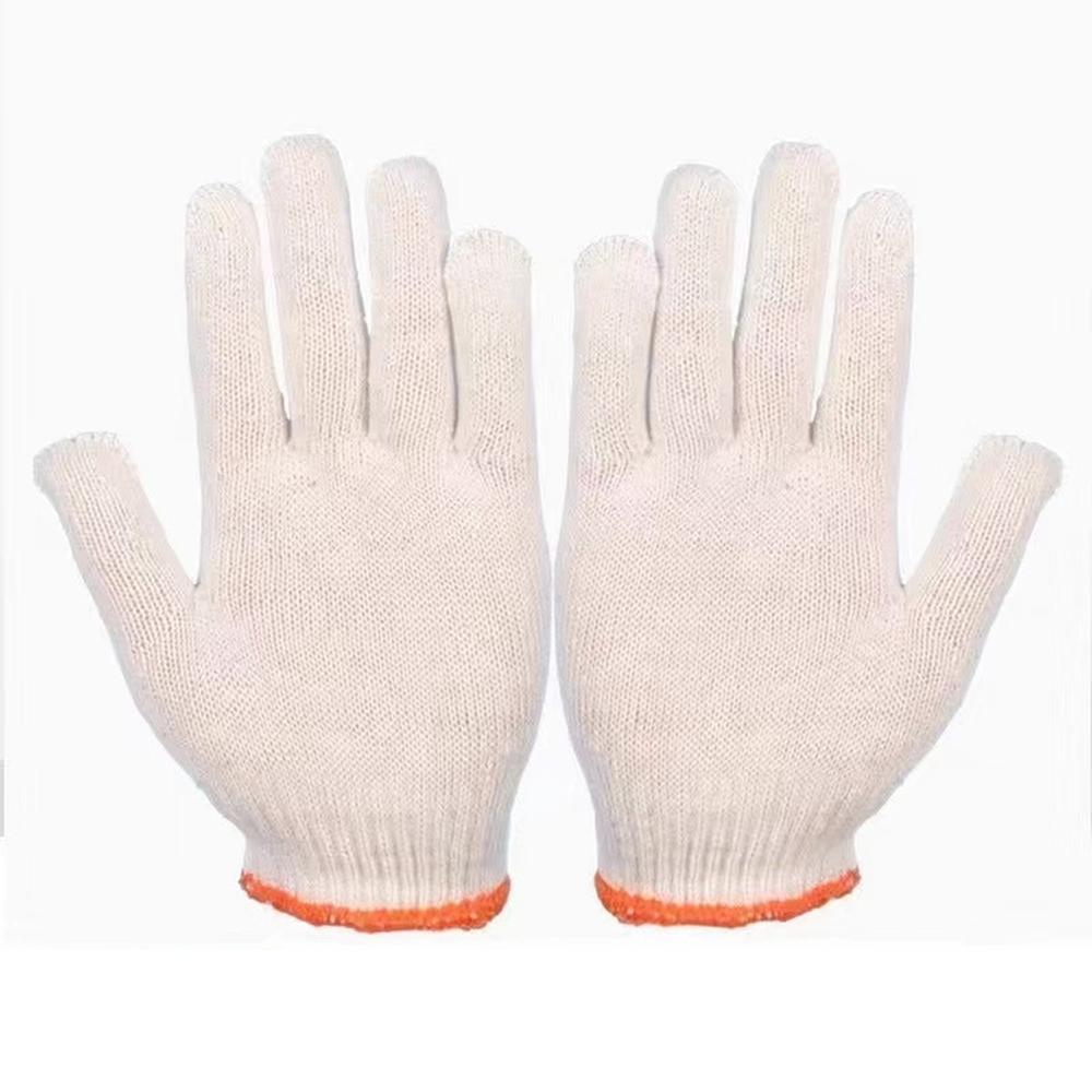 

12 Pairs Safety Work Gloves Wear Resistant Cotton Protective Gloves for Construction Maintenance Type A