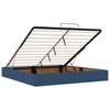 Ottoman Bed with Mattress Blue 160x200 cm Fabric