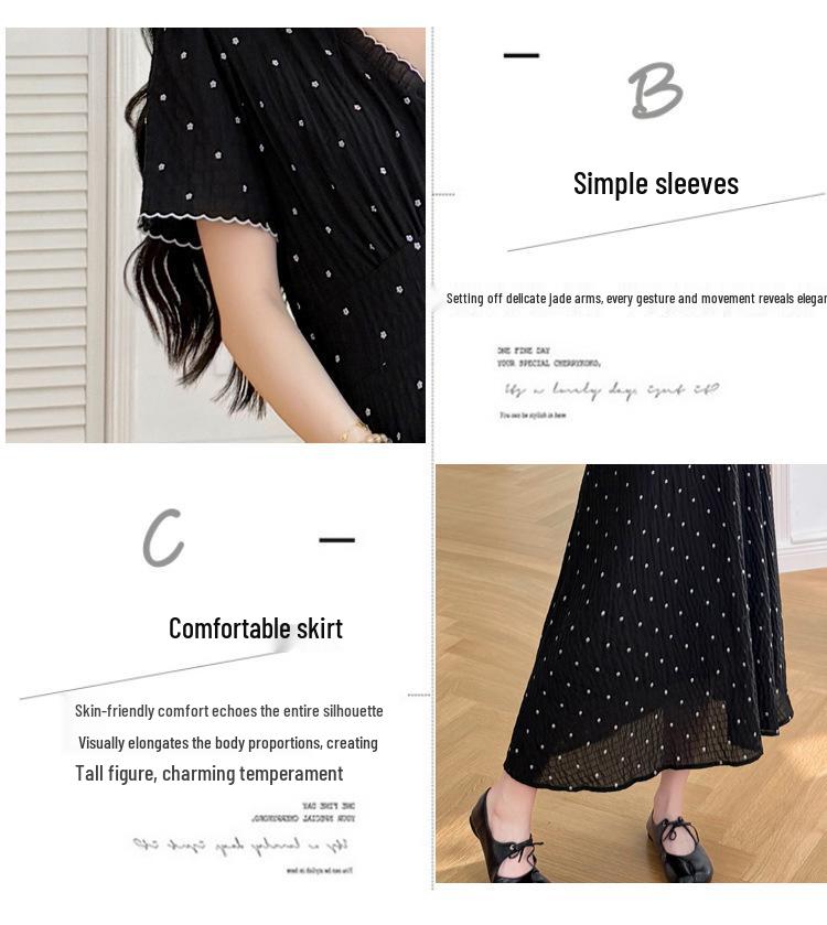 2026 Summer French V-Neck Short Sleeve Floral Maternity Dress