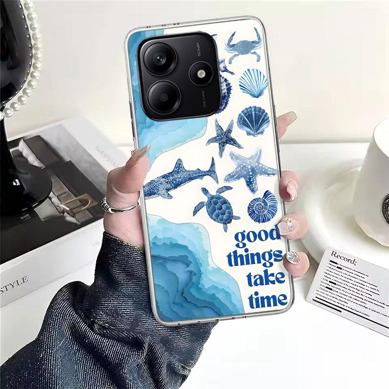 Ocean Starfish Sea Turtle Shark Soft Phone Case For Xiaomi Redmi Note 15 14 14S 13 12 Pro Plus 12S 11 11S 11E 10 10S 11T 5G Fund