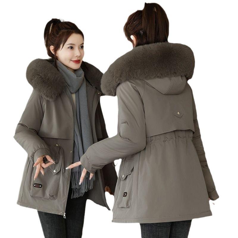 Fleece and Thicker Pie Overcome Women's Clothing Winter New Short Big Fur Collar Cotton-padded Coat
