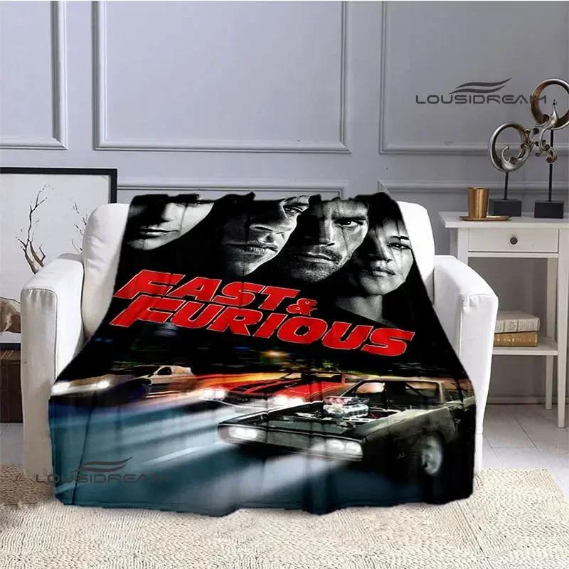 Fast & Furious Printed Blanket Thin Blanket Bed Blanket Flannel Soft and Comfortable Home Travel Blanket Birthday Gift