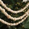 Long Wooden Beaded Garland for Fireplace & Christmas Tree Decor