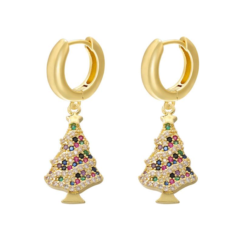 Exquisite And Beautiful Santa Claus Bells Gift Bag Earrings Autumn And Winter Christmas Element Earrings Female Ve1010-1017