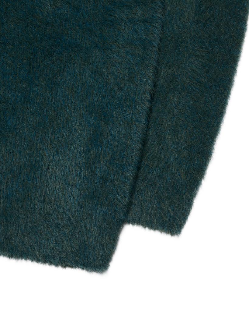 Nomaenyueol Cropped Hairy Knit - Forest