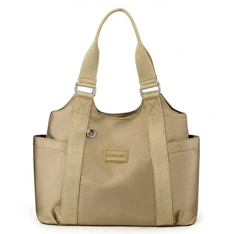 Solid Zipper Ladies Shoulder Travel Crossbody Bags for Women Nylon Large Capacity Bag