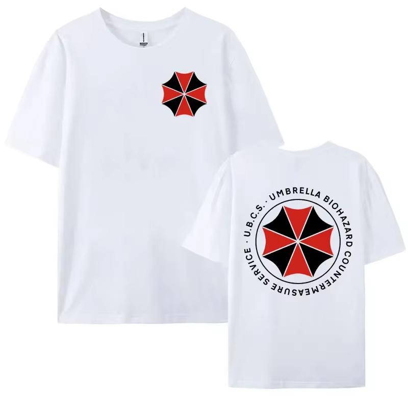 Resident Evil Umbrella Corporation Logo Graphic Y2K Harajuku Loose Summer Streetwear T-shirt