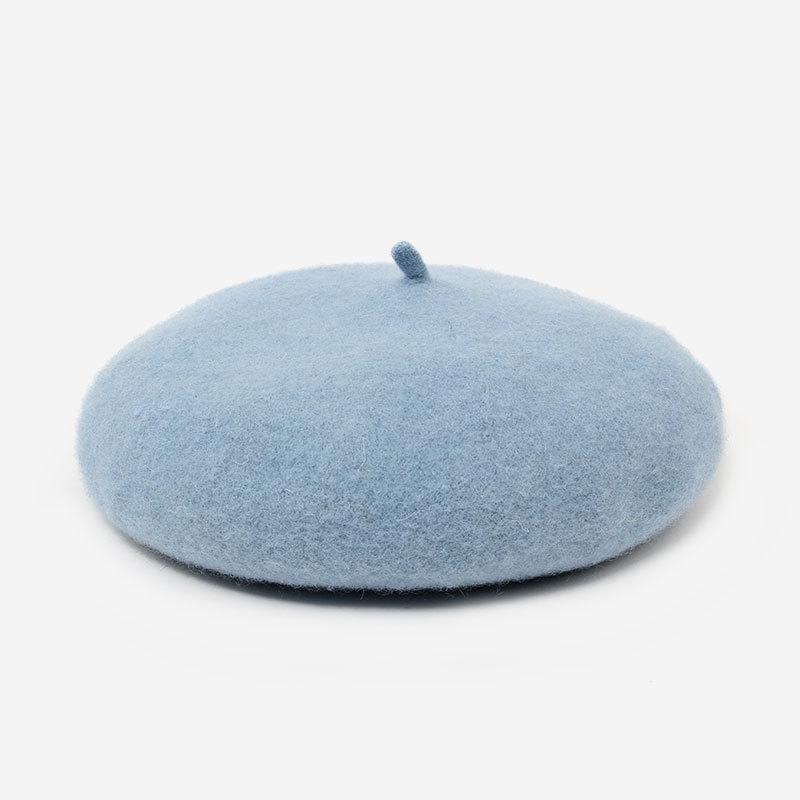 Wool Caps Felt Beret Women British Style Girls Beret Hat Lady Solid Color Winter Hats