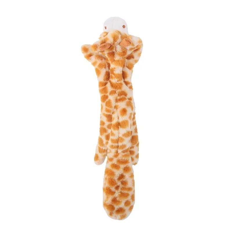 

Durable Plush Dog Toy with Squeakers and Crinkle Funny Simulated Animal Squeaky Chew Toy for Interactive XS жирафовий