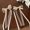 1 Pair Lace Satin Ribbon Bow Edge Clip Long Tassels Pink Blue Braid Hair Clip Hair Accessory Children Bowknot Hairpins
