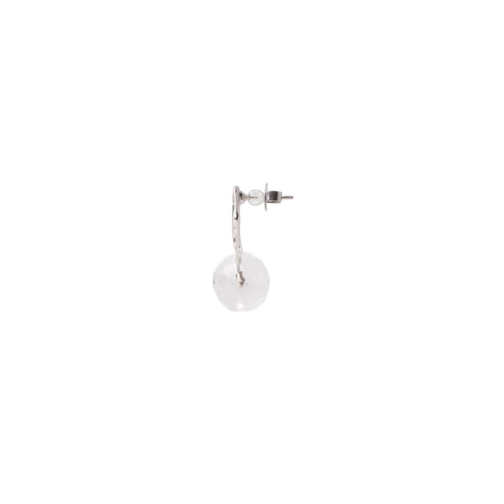 Bien Vetu 12Mm Carved White Quartz Drop Earrings