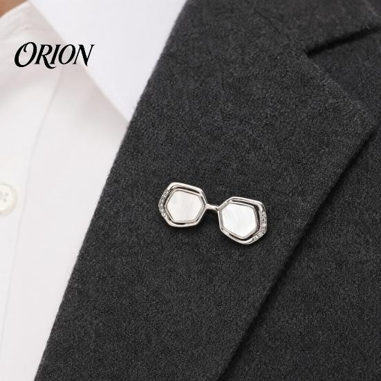 Alloy Glasses Holder Mini Shape Brooch, Lapel Pins, Decorative Brooch Pin, Secure Accessory Versatile Clothing Accessories for Shirts Scarves Bags And