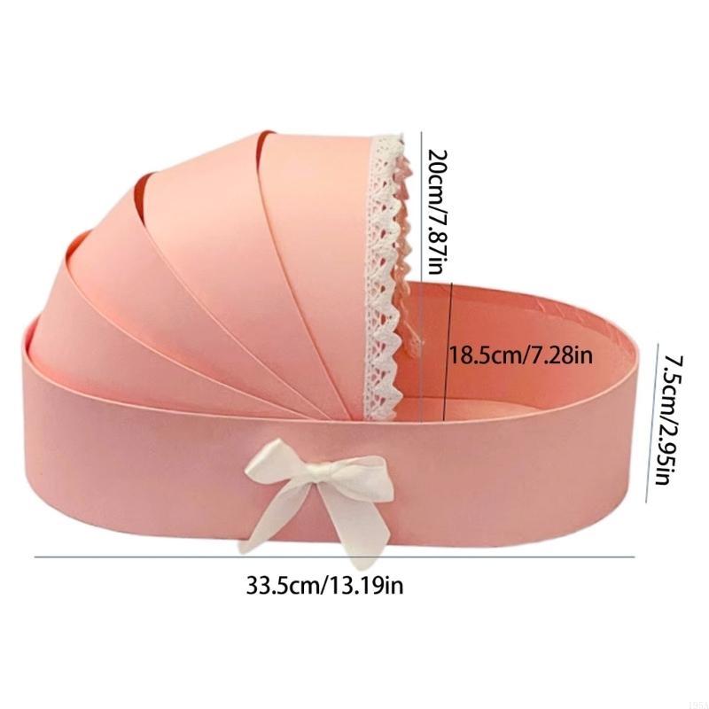 Elegant Reusable Paper Flower Arrangement Basket Baby Shower Present Wrapping Box Weeding Celebration Decoration