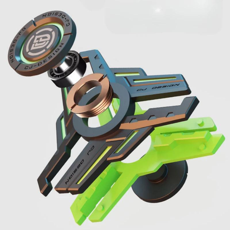 Metalen Lichtgevende Fidget Spinner EDC Stressverlichtend Speelgoed Hand Draaiende Top Tip Gloeiend Legering Aandacht En Concentratie Voor Kinderen