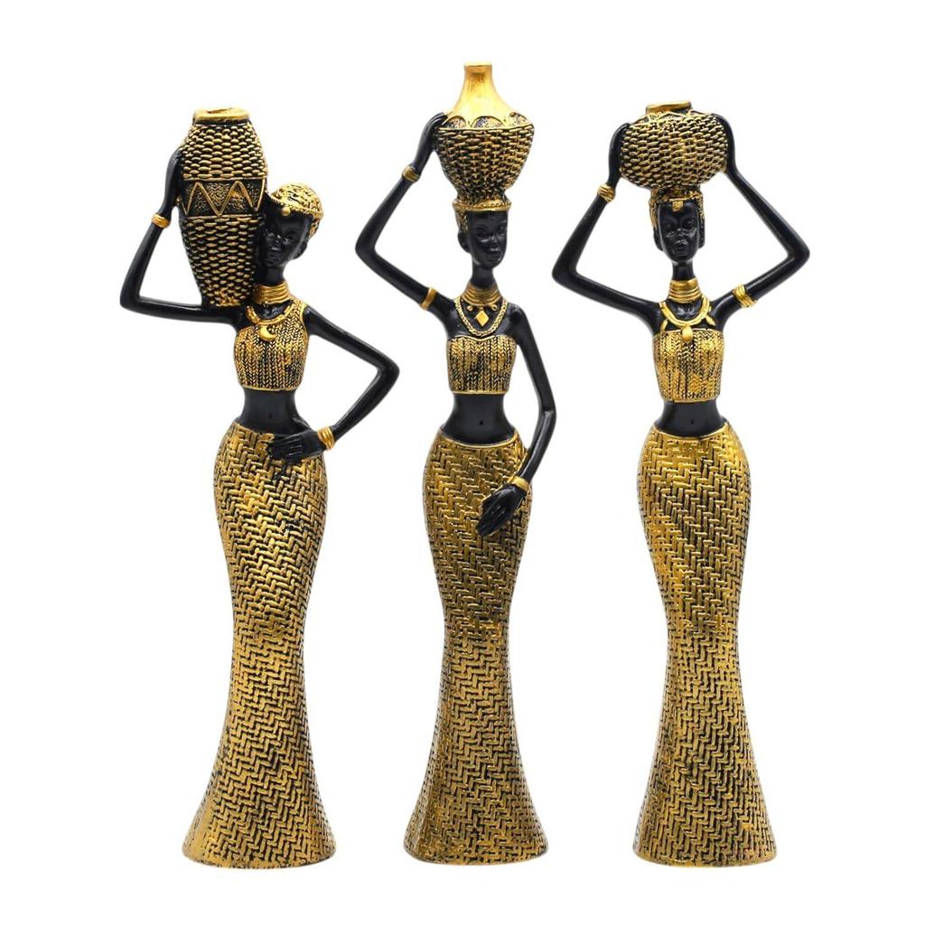 Vibrant Beautiful Finish Uniquely Hand Crafted Home Decor African Tribal Women Art Piece