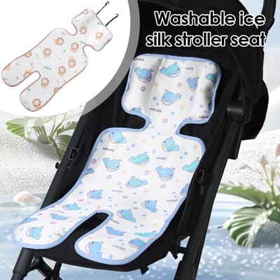 Kinderwagen-Kühlpad für Babyschale, Kühlpad, Kühl-Inlay für Kleinkinder, Eis-Seide, Atmungsaktiv, Weich, Kühlmatte, Polster, Autositz
