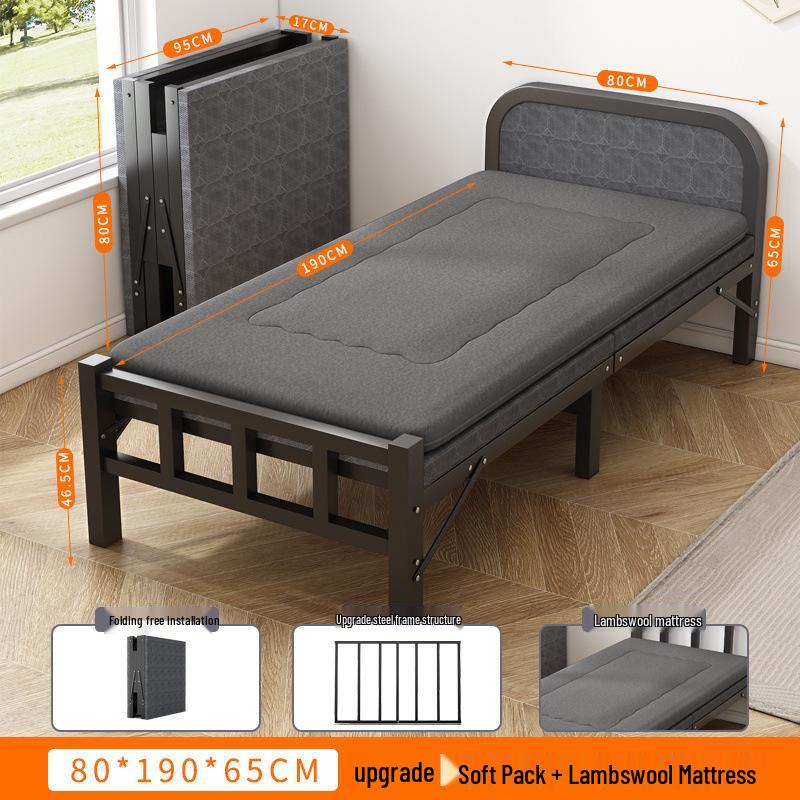 Portable Folding Recliner: Multi-Functional Single Bed for Home, Office, or Camping