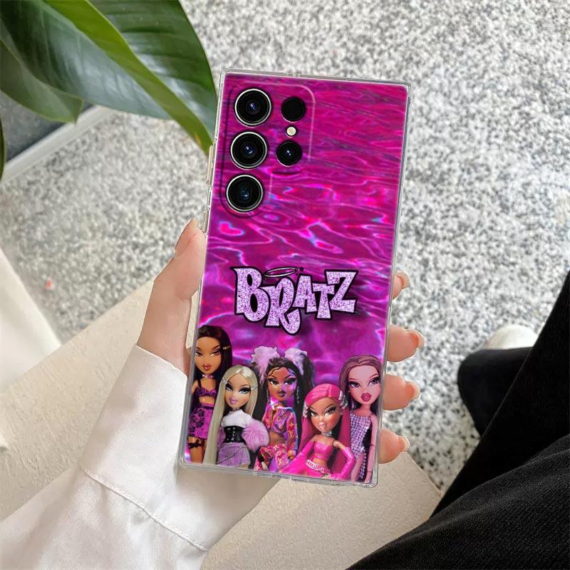 Bratzs Dolls Smiling Transparent Case For Samsung Galaxy S26 S25 Ultra S24 S22 S26 Plus S20 S23 S21 S25 FE 5G Soft Clear Cover