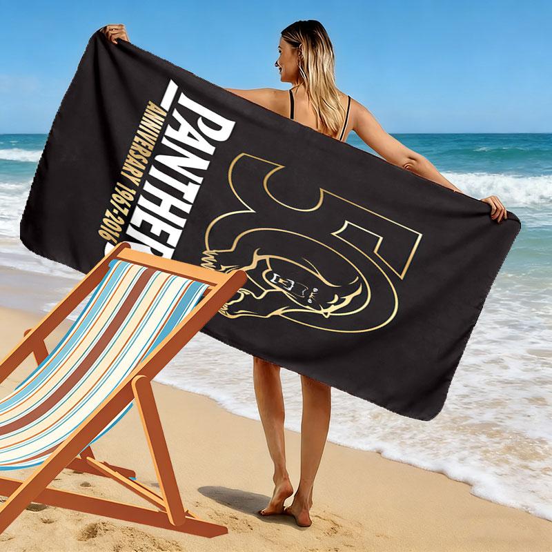 True Penrith Panthers Print Beach Towel, Large Soft Quick Dry Towel for Beach Camping Swimming