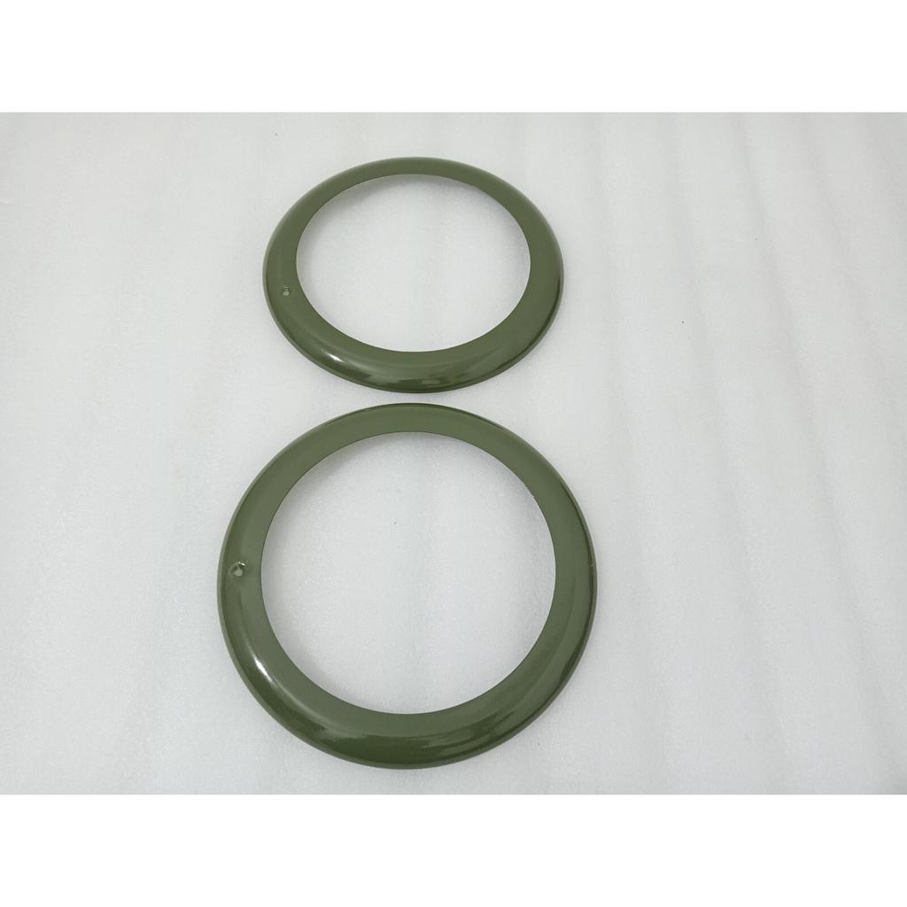 Headlight Outer Bezel Set Military Green Willys 46-53 CJ-2A CJ-3A JEEPS |Fit For