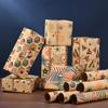 6 Types of Star Heart-shaped Gift Wrapping Paper Retro Kraft Paper Birthday Gift Wrapping Paper Children's Gift Wrapping Paper