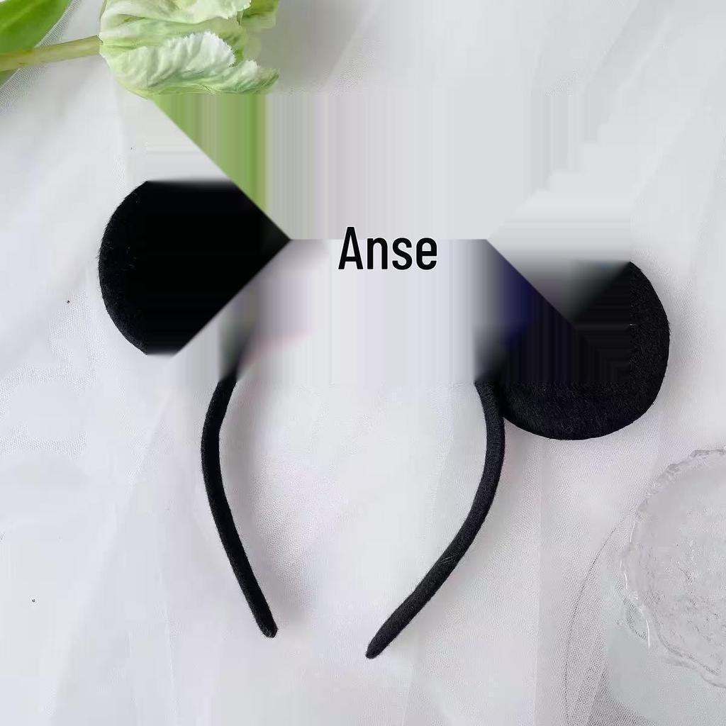 Kinder Mickey Mouse Schwarze Ohren Stirnband mit Schleife - Niedlicher Freizeitpark Minnie Haarclip
