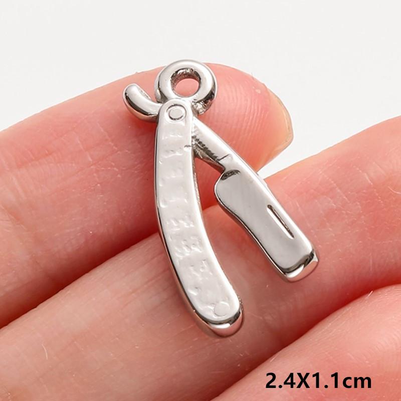 5pcs No Fade Tools Axe Wrench Sword Daily Supplies Charm Pendant For DIY Jewelry Making Accessories Keychain Earring Connectors