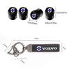 Car Logo Tire Valve Stems Cap Keychain Style Wheel Air Valve Cover For Volvo Xc60 Xc90 V40 V60 S60 V50 V90 S80 C40 XC40 V70 XC70