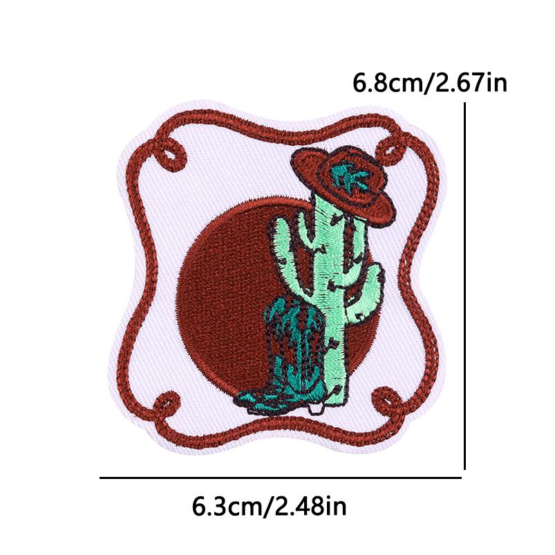 West Cowboys Iron On Patches For Clothing thermoadhesive Patches For Clothes Mushroom Embroidery Patches For Hat/Jeans DIY Badge