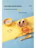 Cute Cartoon Kids' Divided Plate & Feeding Set: 4-Piece Infant Bowl, Spoon & Fork