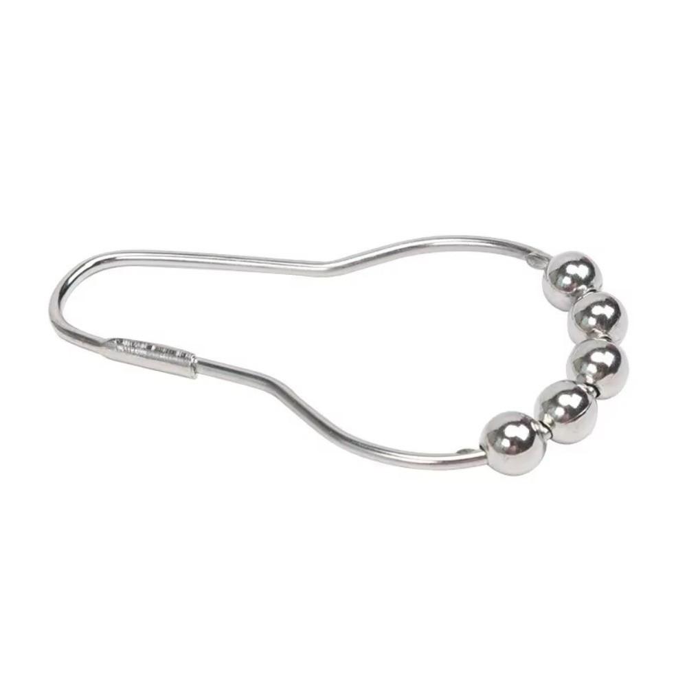 12pcs Rust Resistant Hanging Rings Hanging Design Curtain Buckles Versatile Curtain Hooks Bathroom