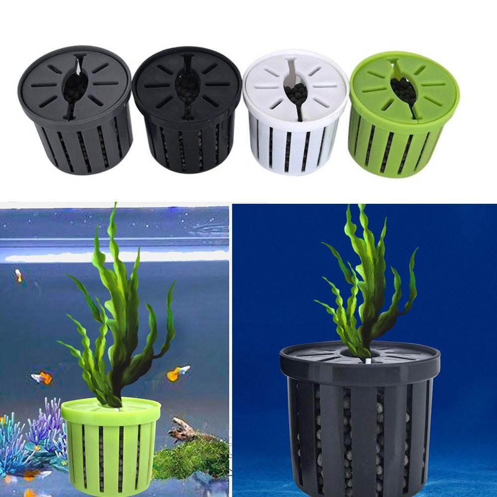 4PCS Planted Tank Fish Tank Hydroponic Planting Basket  for Tanks Aquascape Decorations